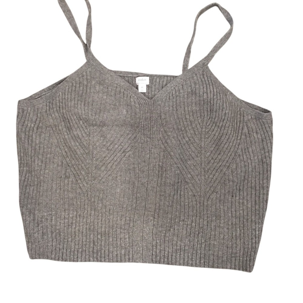 Auden Women‎ Gray Ribbed Knit Sleepwear Cami Top 4X New AU24_01Y01-0524